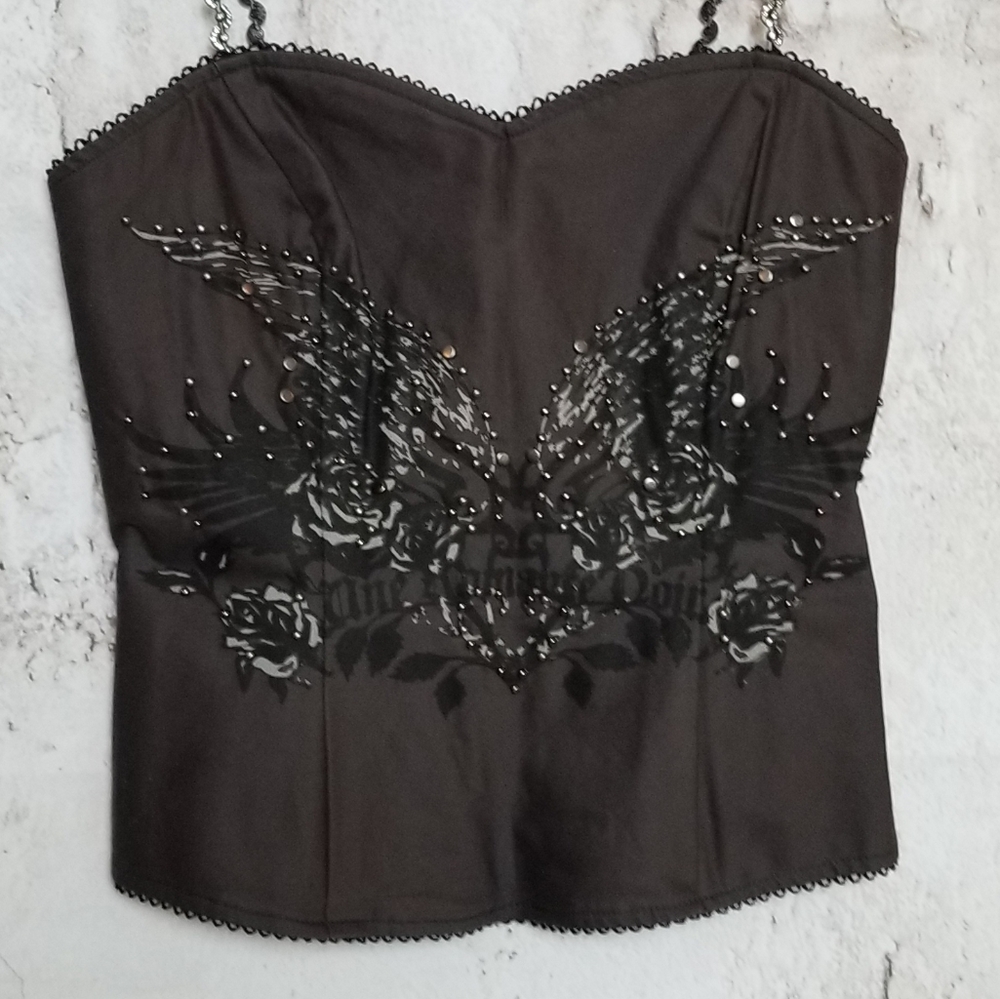Guess Beaded Corset Tank